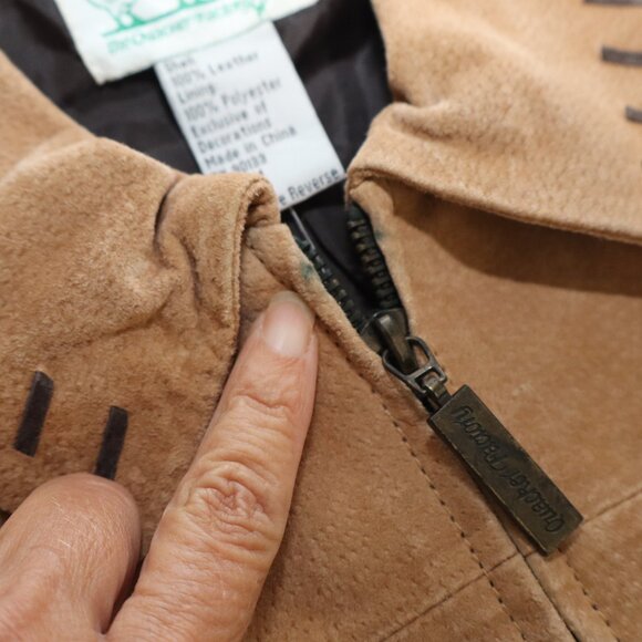 Quacker Factory Women's Safar Suede Full Zip Jacket Size Med NWT Giraffe Tiger - Picture 10 of 10
